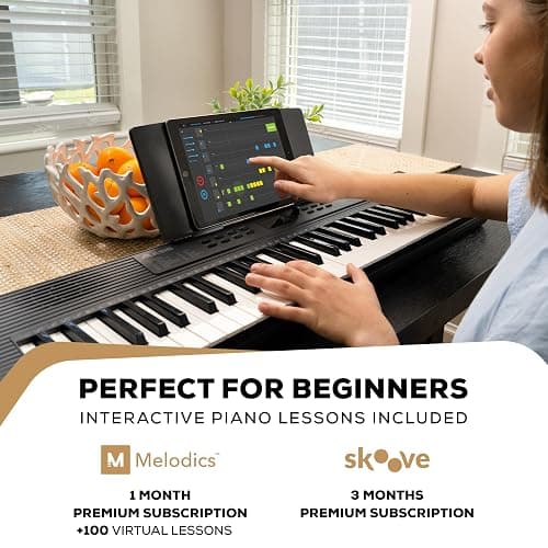 Alesis Melody 61 MK4 Keyboard Piano for Beginners with 61 Keys Speakers, Tablet/Sheet Music Stand, 300 Sounds and Music Lessons thumbnail 2