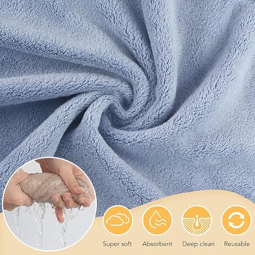 SUNLAND 12 Pack Microfiber Face Makeup Removing Cloths Reusable Facial Cleansing Towel Ultra Soft Washcloth Face Towels For All Skin Types Multicolor 12inchx 12inch thumbnail 8