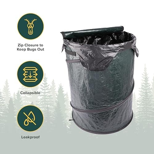 Coghlan's Pop-Up Lightweight Trash Can – Collapsible Waste Bin for Camping, RV, Outdoor Events, and Travel – Durable, Compact, and Easy to Store – 29.5 Gallon thumbnail 2