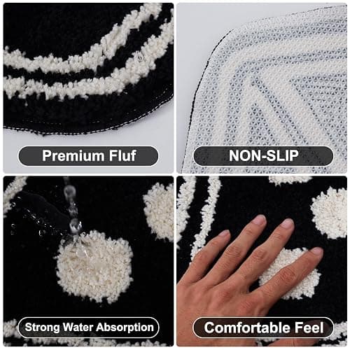Dice Rug - 31"X23" Cool Carpet Non-Slip Flocking Floor Bath Mat for Living Room Decor, Alt Room Decor Soft Y2K Rugs Hypebeast Doormat for Bedroom thumbnail 7