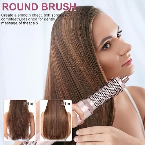 AVENHO 5 in 1 Hot Air Brush - Blow Dryer Brush & Air Curling Wrap Styler with Negative Ion Technology, Hair Dryer Brush for Drying, Curling, Straightening & Styling, Professional Hair Styling Tools thumbnail 5