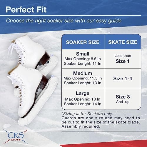 CRS Cross Skate Guards, Soakers and Towel Gift Set - Ice Skating Guards and Soft Skate Blade Covers for Figure Skating or Hockey thumbnail 3