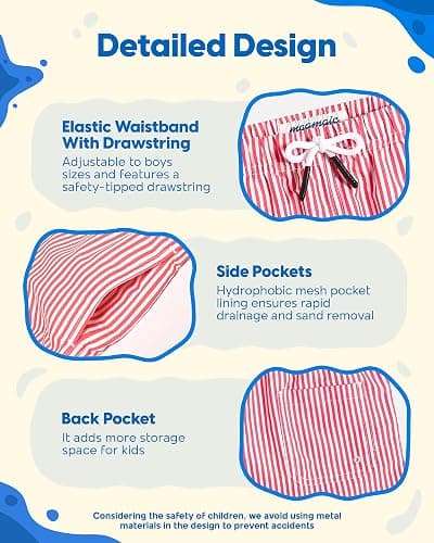 maamgic Boys Swim Trunks Toddler Swim Shorts Little Boys Bathing Suit Swimsuit Toddler Boy Swimwear thumbnail 3