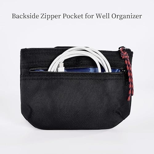Rough Enough Small Tech Organizer Travel Case for Electronics & Cords - Cable Storage Bag Black thumbnail 5