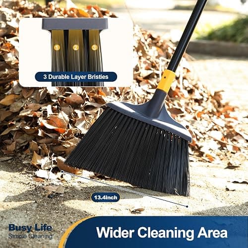 Yocada Heavy-Duty Broom Outdoor Commercial Broom 54Inch | for Courtyard Garage Lobby Mall Market Floor Home Kitchen Room Office Pet Hair Rubbish thumbnail 5