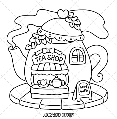 Little Shop: Bold and Easy Coloring Book for Adults and Teens thumbnail 6