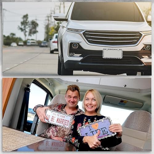MorningRo 2 Pcs Barbed Wire License Plate Frame Universal,Sliver | Fits USA Standard Plates with Screws Included, Metal 3D Wire Design for Car Truck Styling, Universal Mount for Women Men thumbnail 6