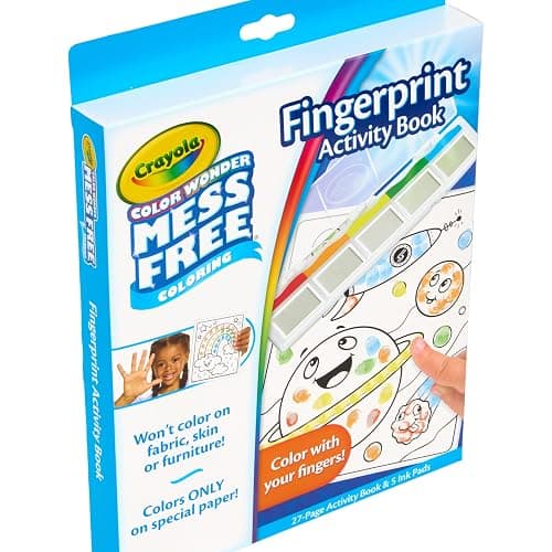 Crayola Color Wonder Mess Free Fingerprint Ink Painting Activity Set, Toddler Finger Painting Alternative, Stocking Stuffers for Kids, Holiday Gifts thumbnail 4