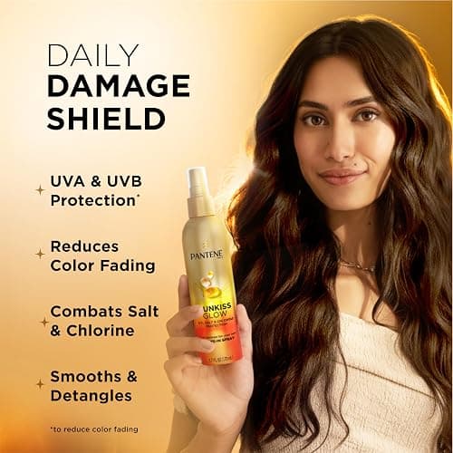 Pantene Sunkiss Glow Multitasking Spray, UV Hair Protection, Repairs Damage, Leave-In Conditioning Treatment, 5.7 oz thumbnail 3