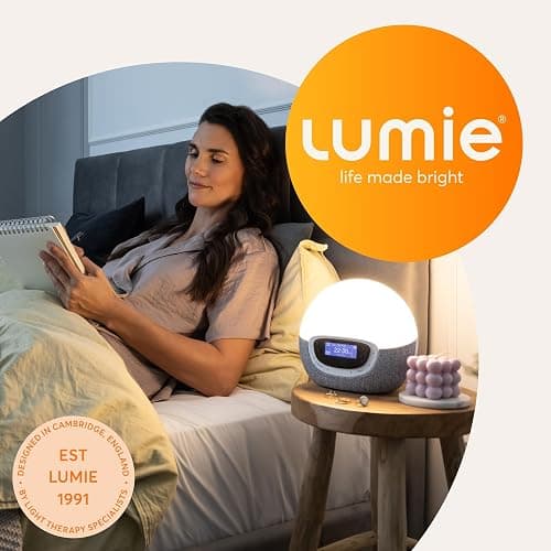 Lumie Bodyclock Shine 300 – Sunrise & Sunset Alarm Clock - Bedside Lamp with Custom Light Duration - Wake-Up, Night & Reading Light - Warm LEDs thumbnail 7