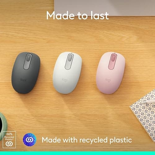 Logitech M196 Bluetooth Wireless Mouse, Compact and Portable Mouse for Laptops, Tablets and More, 12-Month Battery, Smooth Tracking, Compatible with PC and Mac, Windows and macOS - Rose thumbnail 4