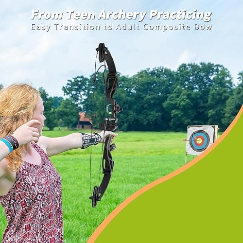 Compound Bow Archery Sets for Youth & Kids,Beginners, Right Hand Compound Bows, Draw Length 18"-27",15-30 lbs Draw Weight, 260fps, Hunting Bow Archery Arrows Set thumbnail 7