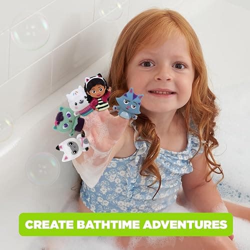 NBC Universal Gabby's Dollhouse Bath Finger Puppets, 10 Pc - Party Favors, Educational, Bath Toys, Story Time, Beach Toys, Playtime, Stocking Stuffer thumbnail 3