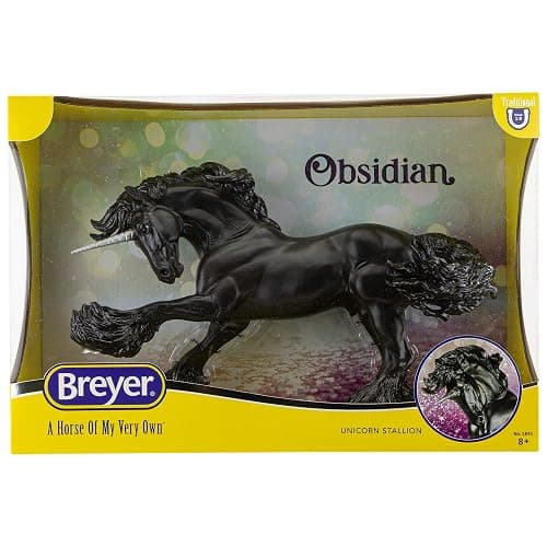 Breyer Obsidian Unicorn 1841, Black, 00 thumbnail 3