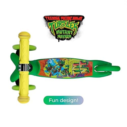 Scooter for Kids Ages 3-5 - Extra Wide Deck & Light Up Wheels, Self Balancing Kids Toys for Boys & Girls, Choose Your Favorite Character - TMNT thumbnail 8