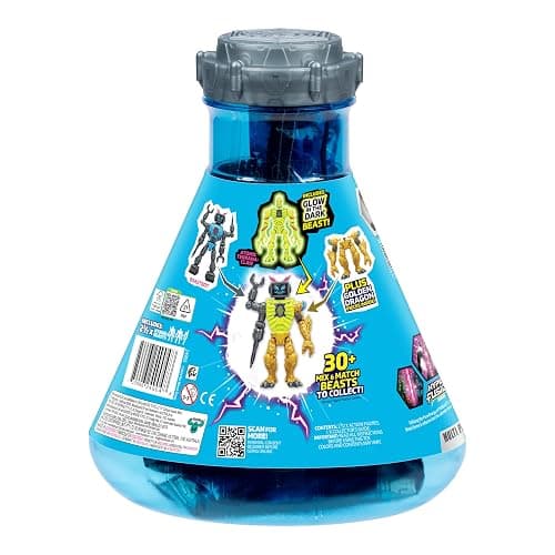 MrBeast Lab Hybrids Multi Pack, Reveal Different Hybrid Parts to Create 2 Mix & Match Action Figures, Plus Parts of The Golden Panther Dragon, Fuse Beast Combinations, Lab-Bot vs GID Skeleton thumbnail 7