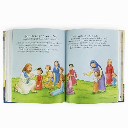 365 Historias de la Biblia y Oraciones / 365 Bible and Prayers Padded Treasury Guilded (Spanish Language), Ages 3-8 (en español) (Little Sunbeams) (Spanish Edition) thumbnail 5
