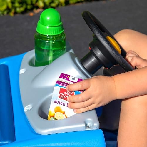 Step2 Whisper Ride II Buggy Kids Push Car, Ride On Toy, Stroller Substitute, Includes Seat Belt & Horn, Made of Durable Plastic, Max Weight 50 lbs., For Toddlers 1.5-4 Years Old, Blue thumbnail 6