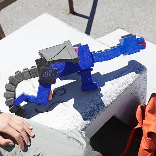 NERF Minecraft Ender Dragon Blaster, 4-Dart Internal Clip, 12 NERF Elite Foam Darts, Design Inspired by Mob in The Game thumbnail 2