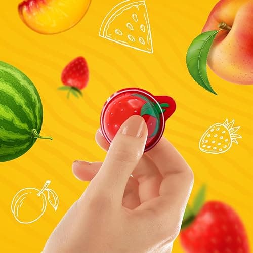 Fruit Gummy Balls Mix - 19 Ounce Jar (30 Count) - Jelly Filled Gummies - Individually Wrapped Gummy Candy - Watermelon, Strawberry, Peach - Easter Candy for Eggs & Goodie Bags thumbnail 6