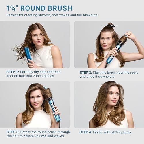 BaBylissPRO StyleSwitch Ionic Multi-Styler, Air Styler and Hair Dryer, Lightweight Hot Air Brush with 5 Attachments, Automatic Dual Voltage thumbnail 8