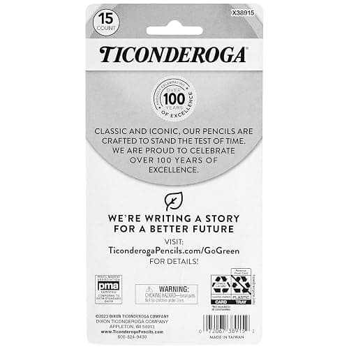 Ticonderoga Assorted Erasers, Pastel Colors, 15 Count | Ideal for writing, drawing, schoolwork, classrooms and office use thumbnail 2