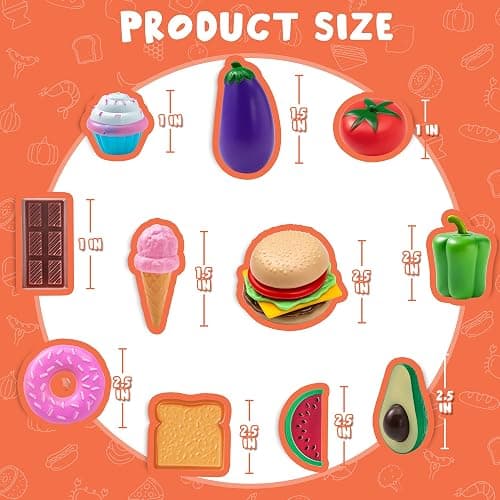 JOYIN 50 pezzi di giocattoli alimentari cibo giocattoli accessori cucina gioco educativo di ruolo con frutta pane verdura per bambini thumbnail 5