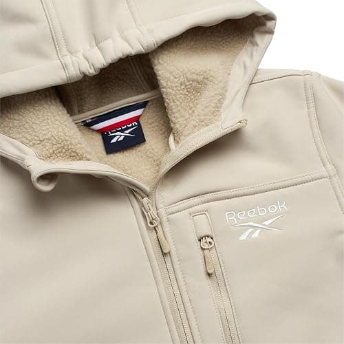 Reebok Boys Softshell Jacket - Soft Cozy Brushed Sherpa Fleece Lined Softshell Winter Coat Hooded Windbreaker Jacket for Boys thumbnail 5