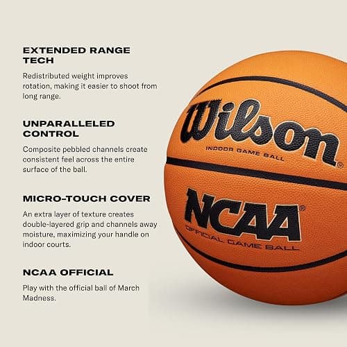 Wilson NCAA Evo NXT Official Indoor Game Basketballs - Sizes 6 and 7 thumbnail 5