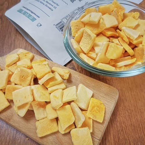 Freeze Dried Mango Chunks | Pure Natural Freeze Dried Fruits | GF Raw Vegan | Mill for Mango Powder or Eat as Dry Mango Dried Snack | Fresh Fruit Taste | Pure Dried Mangoes ZingyZoo (100g) thumbnail 5
