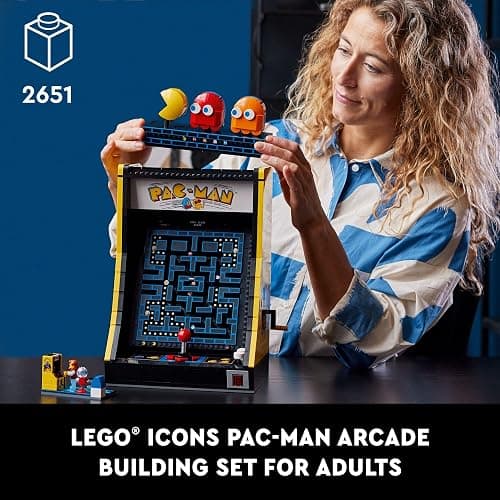 LEGO Icons PAC-Man Arcade Building Sets for Adults - Collectible Office, Book Shelf, or Bedroom Decor - Gifts for Christmas, Men & Women - W/Moving Handle to Recreate Game - 10323 thumbnail 3