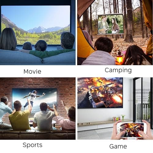 Mini Projector, Meer Portable Pico Full Color LED LCD Video Projector for Children Present, Video TV Movie, Party Game, Outdoor Entertainment with HDMI USB AV Interfaces and Remote Control thumbnail 9