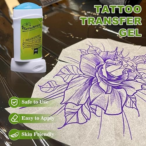 Anghie 2PCS Tattoo Transfer Gel Cream Stencil Gel (1.8 oz) for Transfer Stickers Paper, Professional Transfer Soap Tattoo Transfer Cream Long Lasting for Tattoo Artist thumbnail 6
