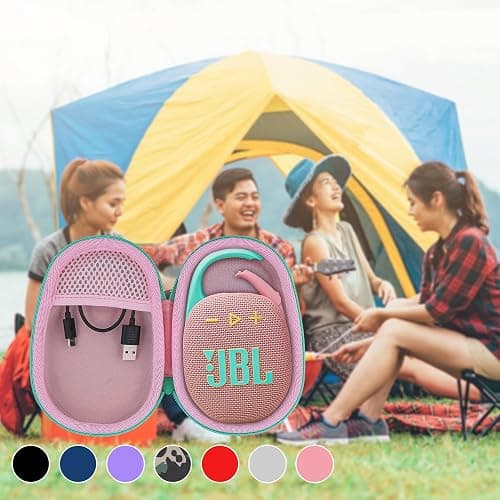 co2CREA Hard Carrying Case Replacement for JBL Clip 5 Waterproof Portable Mini Speaker (Pink Case) thumbnail 9