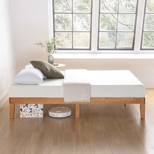 Mellow Naturalista Classic - 12 Inch Solid Wood Platform Bed with Wooden Slats, No Box Spring Needed, Easy Assembly, Full, Natural Pine thumbnail 4