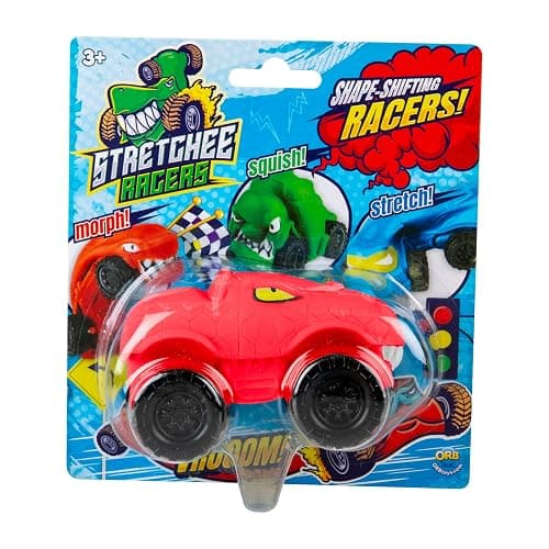 ORB Funkee Stretchee Racers Assorted Expressions 3 Pack - Race, Stretch, Squish, and Even Squeeze These Cars for Stress Relief - Funny Sensory/Fidget Collectible Toys & Gifts for Kids and Adults thumbnail 5