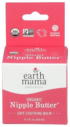 Earth Mama Organic Nipple Butter - 2 fl oz - Lanolin-Free Nipple Cream - Safe, Soothing Balm for Breastfeeding - Postpartum Essentials for Nursing - Image 1