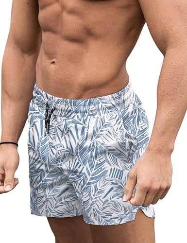 COOFANDY Men's Swim Trunks Quick Dry Swimsuit Color Block Board Short Bathing Suit Swimwear with Pocket - Image 1