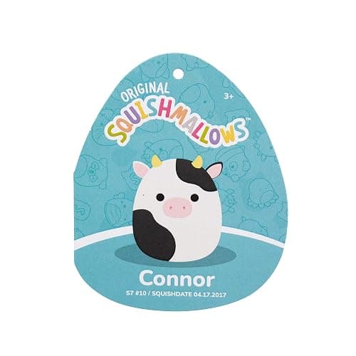 Squishmallows SQCR05373 Connor - Vaca Blanca y Negra, 19 cm, Multicolor thumbnail 9