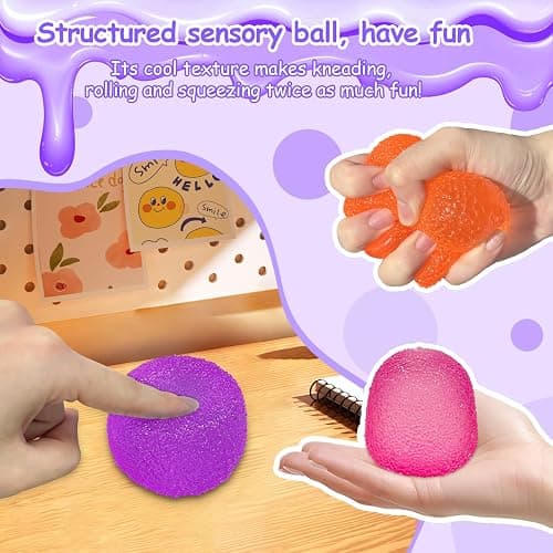 Squishy Fidget Toys Stress for Kids and Adults,Valentines Gifts for Her Him Women Super Solid Squeeze Ball,Sensory for Stress Relief, Birthday, Valentines Day Gifts and Party Favors (Purple) thumbnail 3