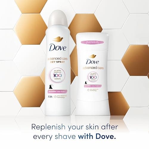 Dove Advanced Care Antiperspirant Deodorant Spray Clear Finish Invisible antiperspirant deodorant tested on 100 colors 72-hour odor and sweat protection with Pro-Ceramide technology 3.8 oz thumbnail 8