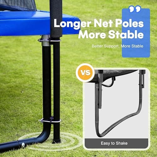 Zupapa 1500LBS Weight Capacity Rectangle Trampoline 10x17FT 9X15FT 8X14FT Outdoor Square Gymnastics Trampolines with Basketball Hoops for Kids Adults Long Large Big Rectangular Tumbling Trampolin thumbnail 7