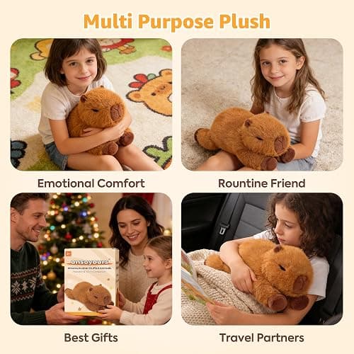 Onsoyours Original Capybara Microwavable Stuffed Animal, Heatable Lavender Scented Capybara Plush for Warmth & Stress Relief - Comfort Plushies Toys for Kids & Adults thumbnail 6