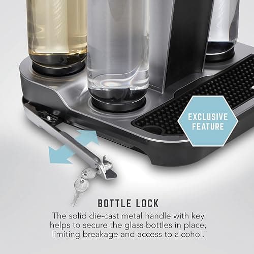 Bartesian Professional Cocktail Maker - 5-Bottle, Lockable Design | Commercial-grade cocktail machine with 5 glass spirit bottles; high-capacity design for entertaining and hospitality. thumbnail 7