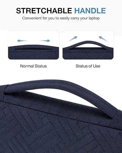 BAGSMART Laptop Case Bag, 13.3 inch Laptop Carrying Sleeve Compatible with 14 Inch MacBook Pro, 13-13.3 inch HP, Dell, Lenovo, Asus Notebook, Navy Blue thumbnail 2