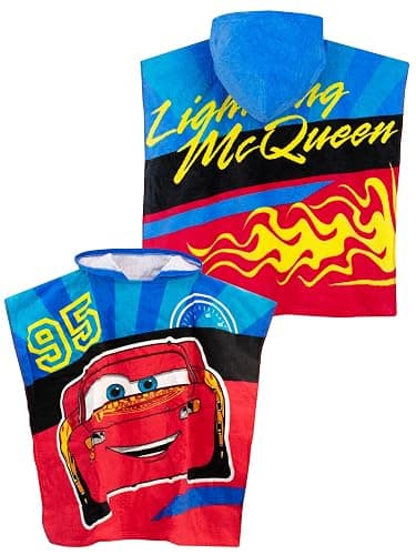 Disney Boys Poncho Cars Red One Size - Image 1