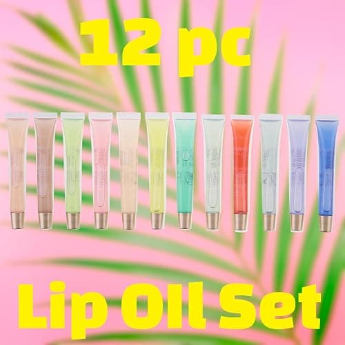 EXPRESSIONS 12pc Sparkle Lips Lip Oils - Vitamin E Infused Lip Gloss, Lip Oil Collection | Hydrating Lip Care, Safe and Non-Toxic Lip Gloss Gift Set thumbnail 2