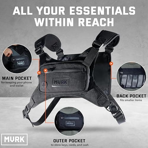 MVRK Water Resistant Running Vest Chest Pack, Phone Holder for Running, Lightweight Training Pack with Reflective Detail thumbnail 3