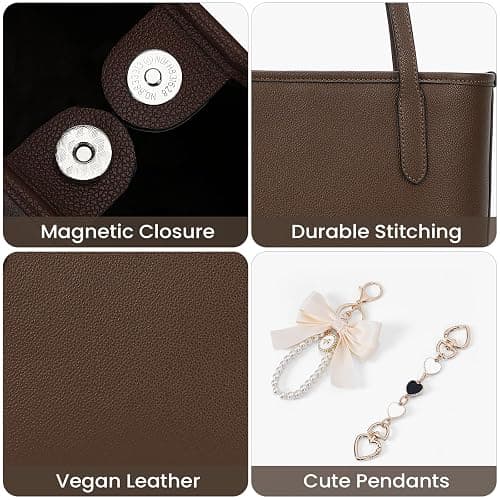 Small Tote Bag for Women Vegan Leather Hobo Bag Small City Tote Trendy Luxury Work Bag College Shoulder Bag thumbnail 5