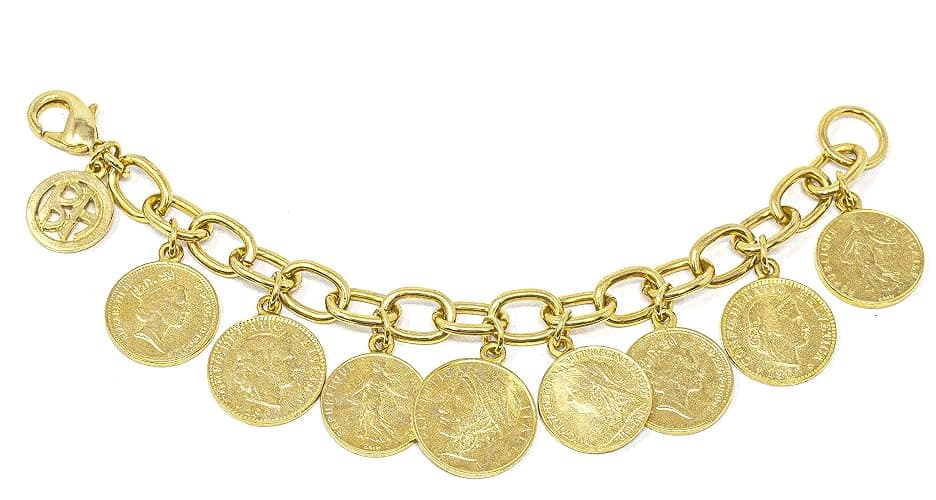 24k Gold Plated "Moroccan" Coin Vintage Bohemian Statement Jewelry Collection thumbnail 2